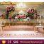 Hotel Gold Stainless Steel Mirror Glass Top Wedding Dining Table Quality Choice