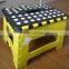 Strong and portable PP plastic colorful plastic folding stool