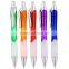 Colorful Budget Logo promotional pen with Rubber Grip and silver trim