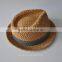 Wholesale 100%Paper 58cm Brown Fedora Straw Hat