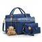 Fashion Women Messenger Bags Handbags PU Leather Female Bag 4 piece 1 Set
