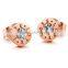 Online Shopping Engraved Round Zircon Front Back Earrings