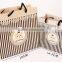 Hot Sale Printed Fashion new design colorful striped kraft paper gift packaging bag