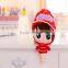 30*20cm beautiful customized red plush Angel girl doll satchel with matched embroidery cap