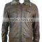 LambSkin bomber leather jacket with fur collar