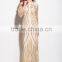 2016 summer fashion top grade Sequins gauze long sleeve plus size evening dress