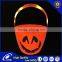 High Quality Halloween Plastic Lighted Pumpkin Bucket
