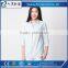 round sweep 3/4 sleeve women cotton blouse oem factory