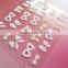 OEM high quality heart shaped velvet nail art decals flocking powder love nail sticker supplier