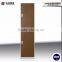 vertical brown storage cabinet locker