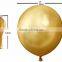 2016 promotional glod metallic latex decoration balloon
