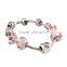 Fashionabe custom design european beads metal charm bracelets for women