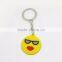 Yiwu Manre best sales promotional 2d funny face keychain/ custom pvc 2d keychain