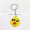 Yiwu Manre soft pvc/ rubber wholesale promotional funny face design 2d keychain