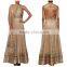Invigorating Beige Raw Silk Net Anarkali Suit/Buy Online Designer Anarkali Suits