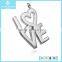 Wholesale Love Charm Pendant for Couple in Sterling Silver