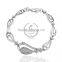 18KGP platinum plated white crystal rhinestone Austria crystal elements women bangle bracelet fashion jewelry B005