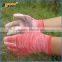 BSSAFETY china supplier cheap cotton knitted gardening glove safety points pvc