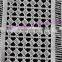 2016 fancy square design polyester fabric, white color viscose mesh fabric wholesale