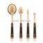2017 New 4 Pcs Oval Makeup Brush Set Toothbrush Foundation Brush Kits With Gift Boxes