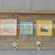 2016 shabby chic wooden shelf with frames with hooks