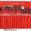 Popular Hot Selling 24 in 1 Make-Up Brush Set Red High Quality Comestic Brush With CROCO Bag For Brushes