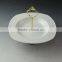 New Style Ceramic fuit plate, porcelain cake stand with iron handle