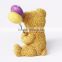 Custom small resin bear with balloon statue