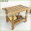 Bamboo Shower Bench with Shelf and Rubber Feet Homex BSCI/Factory