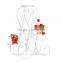3-Tiered Scroll Decorative Metal Garden Patio Standing Plant Flower Pot Rack Display Shelf Holds 3-Flower Pot stand