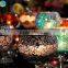 chinese lanterns mosaic goblet long stem glass candlestick holders with low price