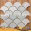 Fish Scale Marble Mosaic With Mesh