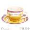 Cup Saucer silk screen high quality modern design top sale whloe sale with strips