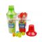 new products plastic drinks joyshaker bottle set with stirrer and ice cube for promotion