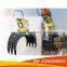 5 ton rotating stone wood grapple for excavator used