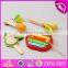 2017 New design fruit shape multi-function wooden music toys for toddlers W07A118