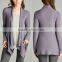 Latest Design Ladies Sweater Western Apparel Romantic Layer Knitted Ribbed Gray New Fashion Cardigan 2017 Women