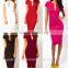 women summer fashion v neck knee-length pencil OL dress
