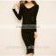 2016 Customized manufactorying korean style long sleeve V neck knitted ladies dress