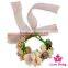 FGA041 Yiwu Lovebaby Cheap Plastic Floewr With Lace Ribbon Stylish Girls Hairband