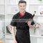 cusomize black OEM design supply catering uniforms,italian restaurant uniforms for men wholesale