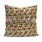 Velvet Cushion in Aqua With Vintage Kantha Backing Cotton