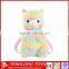 Hot selling custom baby stuffed rainbow alpaca fur toys alpaca plush toy backpack