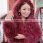 SJ013-01 Best-Selling Bright Color Hood Short Fur Coats