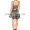 2017 Women's Printed Floral grid-shape pleated dress for sale