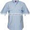 Men's Light Blue PolyCotton Short Sleeve Button Work Shirt