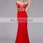 Hot Sale ZZ-E0029 Mermaid Spaghetti Strap Sweetheart Neck Beaded Lace Red Women Evening Gown