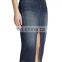 Women's /Ladies Split Front Pencil Denim Skirt With Released Hem Fashion Denim Skirt
