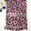 Oversized Tassel Leopard Print Scarf