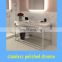 custom hotel bathroom washstand of stainless steel high shine chrome